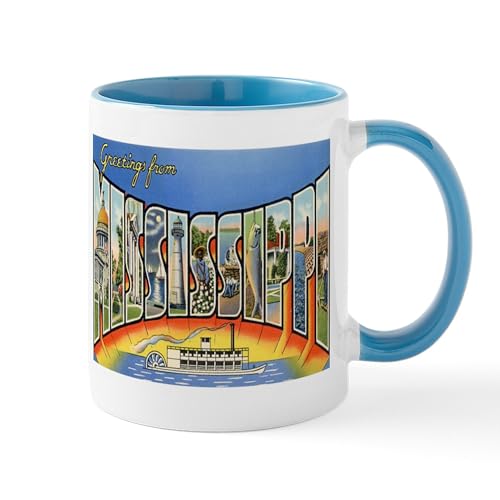 White/Blue Inside - Mississippi MS Mug