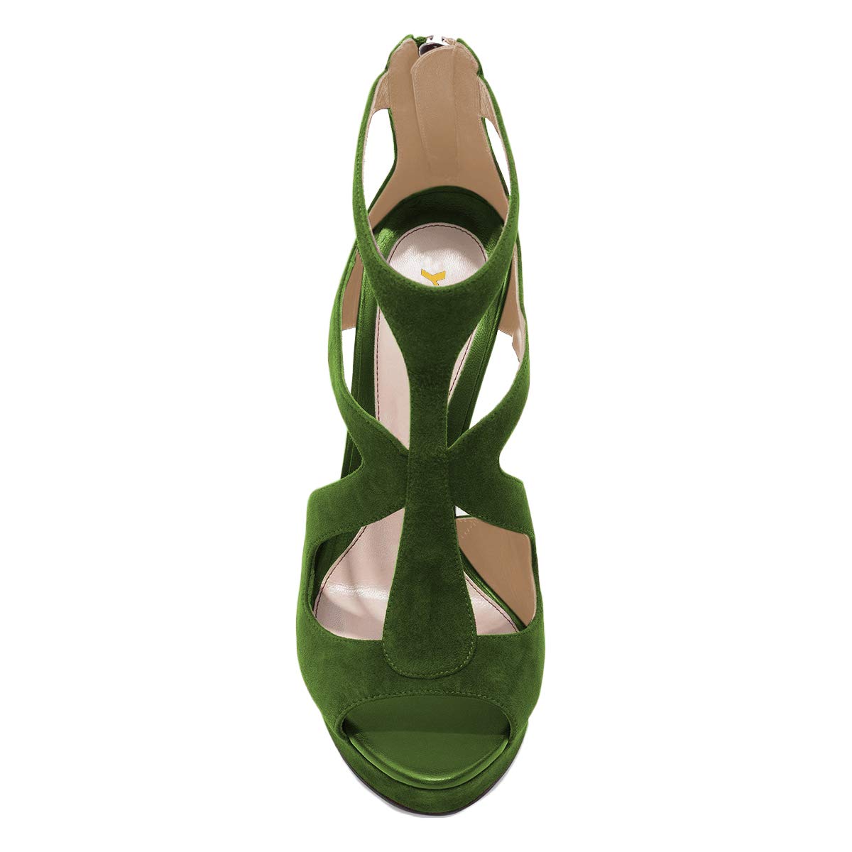 Sexy Women's Stiletto High Heel Sandals - Peep Toe Platform Pumps with Cutout Design & Back Zipper for Party, Club & Evening Dress Occasions