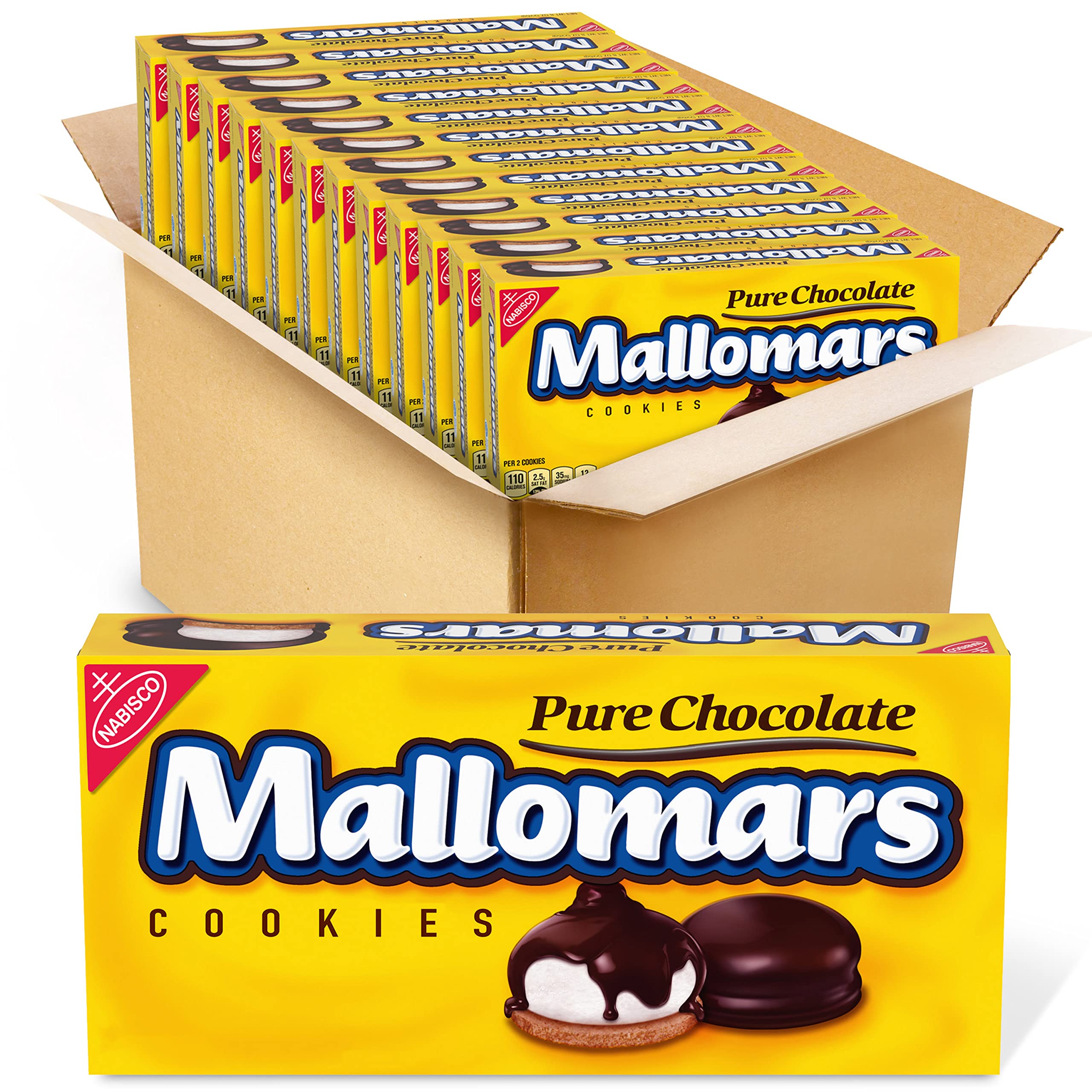 Mallomars Pure Chocolate Cookies - 12 Pack (8 oz Each) | Rich Cocoa Flavor | Perfect for Parties, Gifts & Snacking