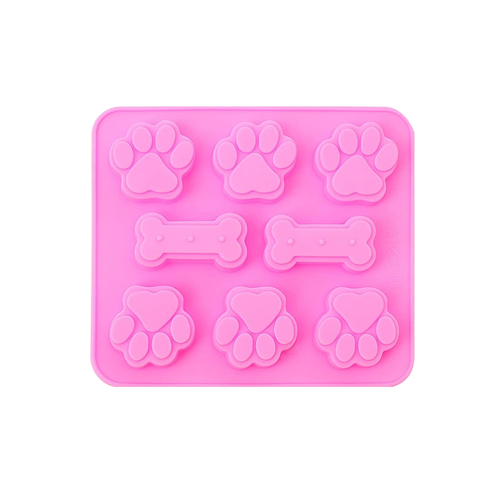 1 PC Dog Paw Silicone Mold for Baking Treats - Non-Stick Cat Paw Print Chocolate, Wax Melts, Ice Cube, Pudding & Candy Molds - Perfect for Homemade Dog Treats, DIY Desserts, and Party Favors