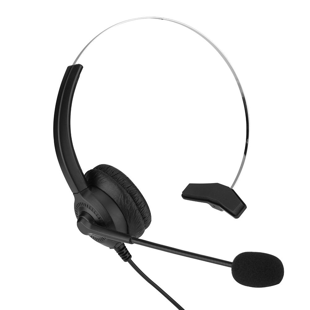 Noise Cancelling Phone Headset with Crystal Clear Microphone - 2.5mm/3.5mm/Dual 3.5mm Jack - 360° Rotatable Earmuffs & Adjustable Headband for Call Center, Office, Computer, Telephone - Perfect for Remote Work, Customer Service & Business Communications