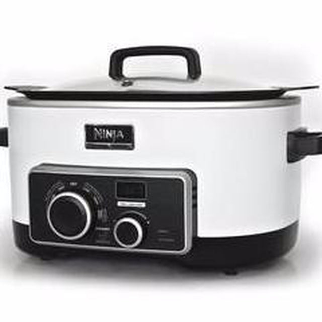 Ninja MC900QSS 4-in-1 Slow Cooker 6 Quart - White Stainless Steel Multi-Cooker for Soups, Stews & Family Meals | Perfect for Busy Families & Meal Prep