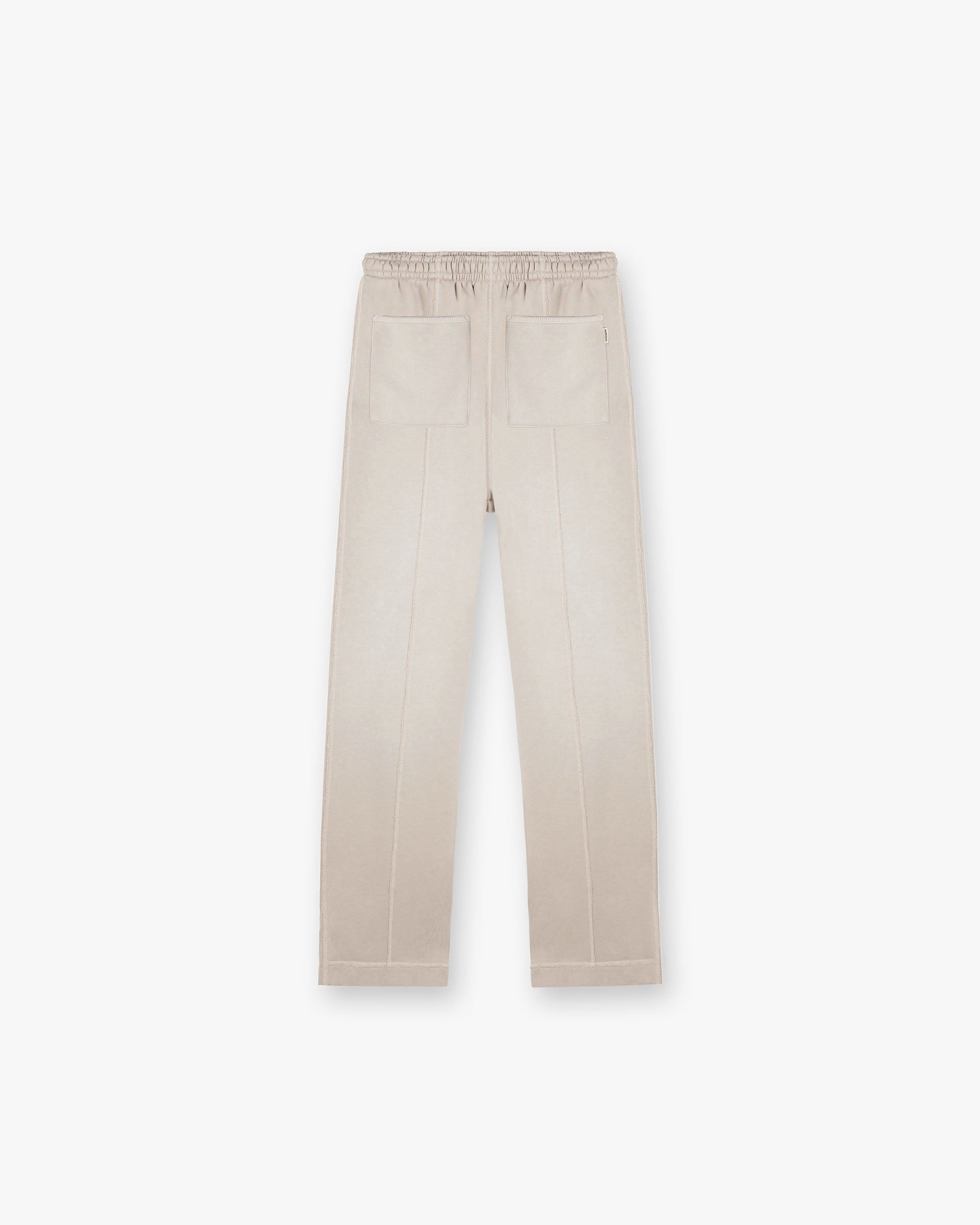 Stepped Hem Sweatpants for Women - Soft Oat Color High Waist Joggers with Side Pockets | Perfect for Yoga, Lounge & Casual Wear