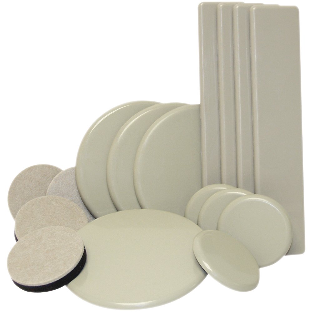 Super Sliders Assorted Reusable Furniture Sliders - 16 Pack Beige for Easy Moving & Protecting Floors | Perfect for Sofas, Beds, Tables & Home Office Furniture