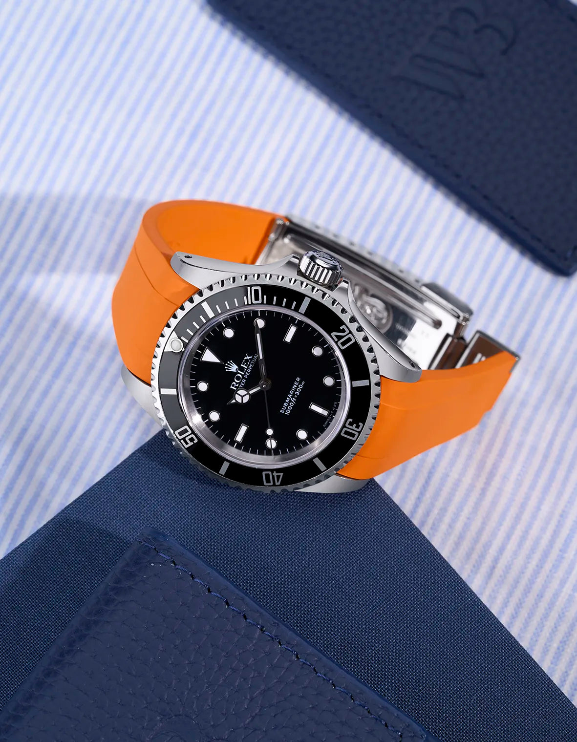 High-Quality FKM Rubber Watch Band with Original Clasp - Compatible with Rolex Submariner 16610 & 14060 Models | Durable, Waterproof Replacement Strap for Diving, Swimming & Outdoor Activities