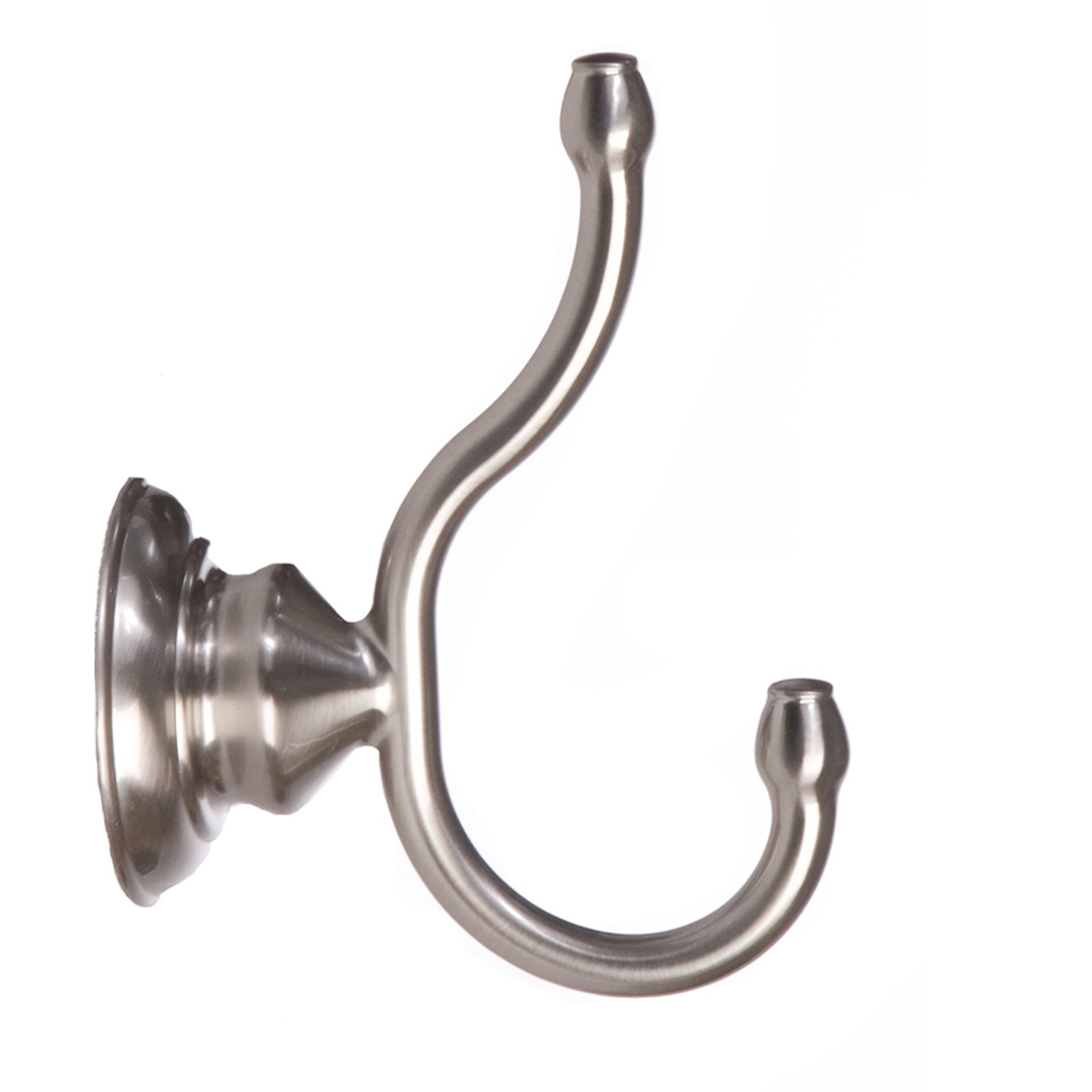 Highlander Series J-Style Robe Hook in Satin Nickel Finish - Perfect for Bathroom, Bedroom & Closet Organization