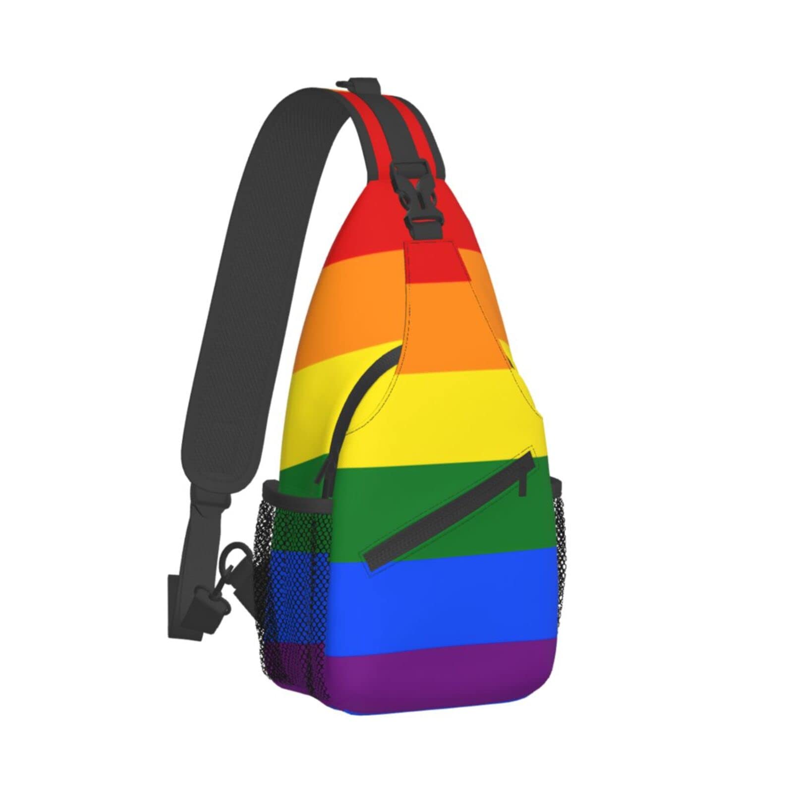 Rainbow LGBT Crossbody Backpack - Gay Pride Sling Bag for Men & Women - Waterproof Shoulder Chest Bag - Perfect for Gym, Sports, Travel & Hiking - LGBTQ+ Daypack for Pride Parades, Festivals & Everyday Use