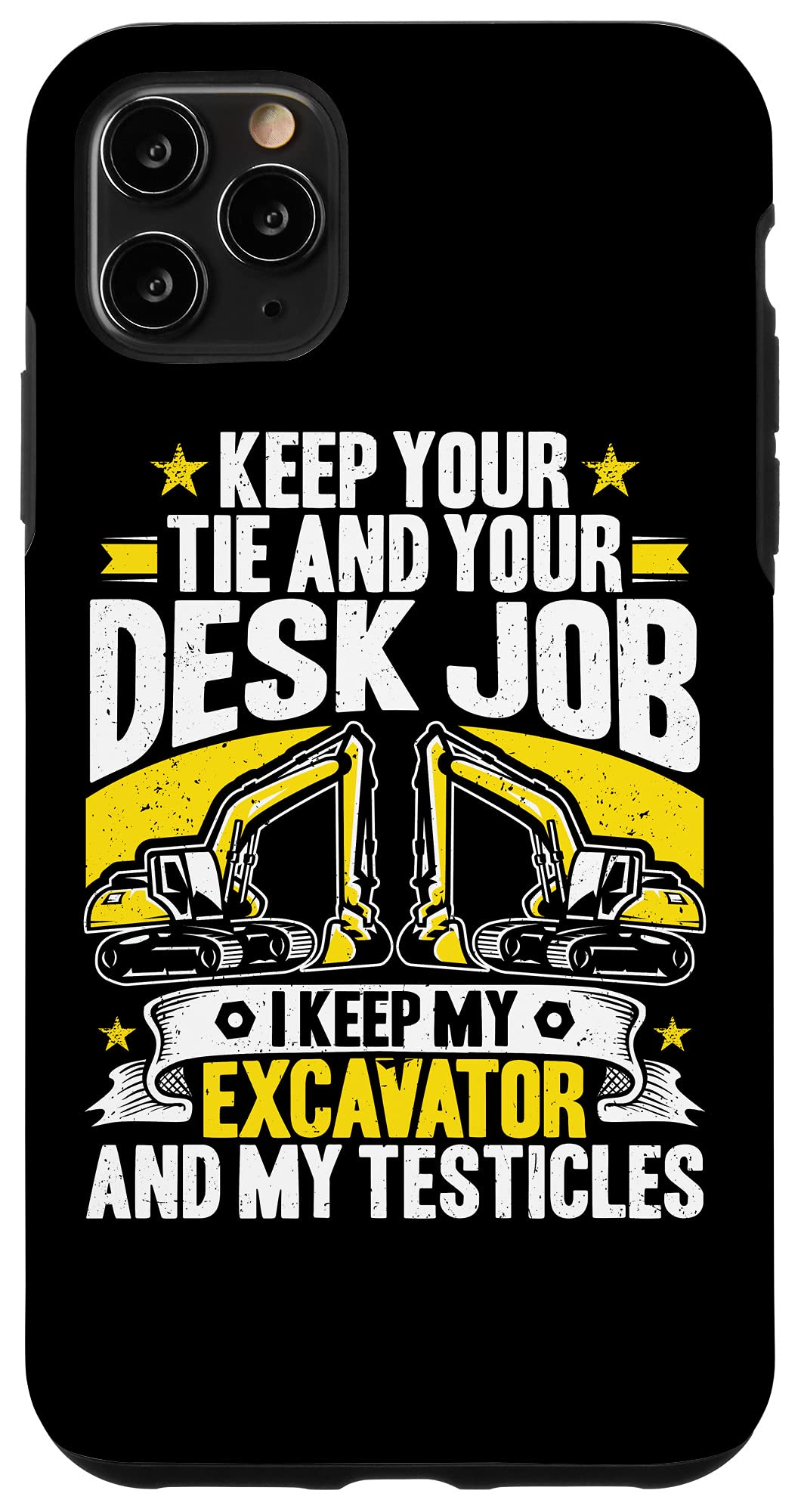 iPhone 11 Pro Max Heavy Duty Case for Excavator Drivers & Construction Workers - Rugged Protective Cover for Harsh Job Sites & Outdoor Use