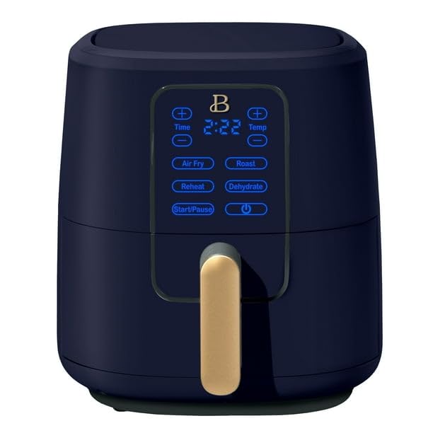 6 Qt Air Fryer with TurboCrisp Technology - Touch-Activated Digital Display, Adjustable Temperature (175°F-400°F) - Starry Night Collection by Drew Barrymore - Perfect for Healthy Frying, Roasting, Baking & Reheating Food in Your Kitchen
