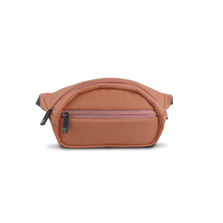 Stylish Bright Peach Belt Bag for Snacks - Perfect for Hiking, Travel & Outdoor Activities