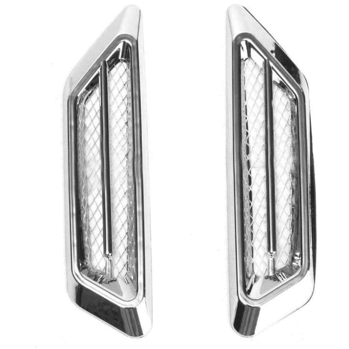 Universal Car Air Flow Chrome Side Vent Stickers - 1 Pair (2PCS) - Premium Auto Exterior Decoration for Sedan, SUV, Truck - Enhances Vehicle Style & Aerodynamics