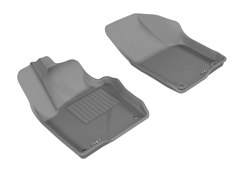 3D MAXpider Custom Fit Floor Mats for 2011-2018 Volkswagen Jetta Sedan - Kagu Series 1st Row All-Weather Car Mats (Gray) | Perfect for Daily Commute & Road Trips