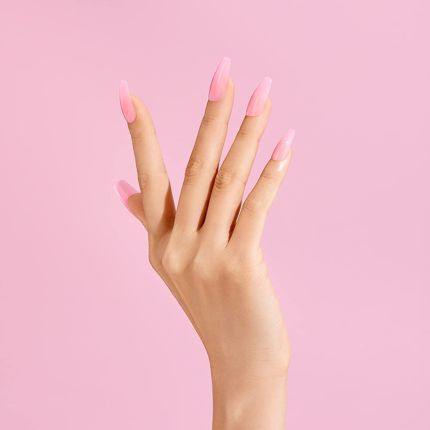 Premium Gold Finger Gel Glam Color Nail Set - Long Full Cover False Nails with Glue - Perfect for Parties, Weddings & Special Occasions