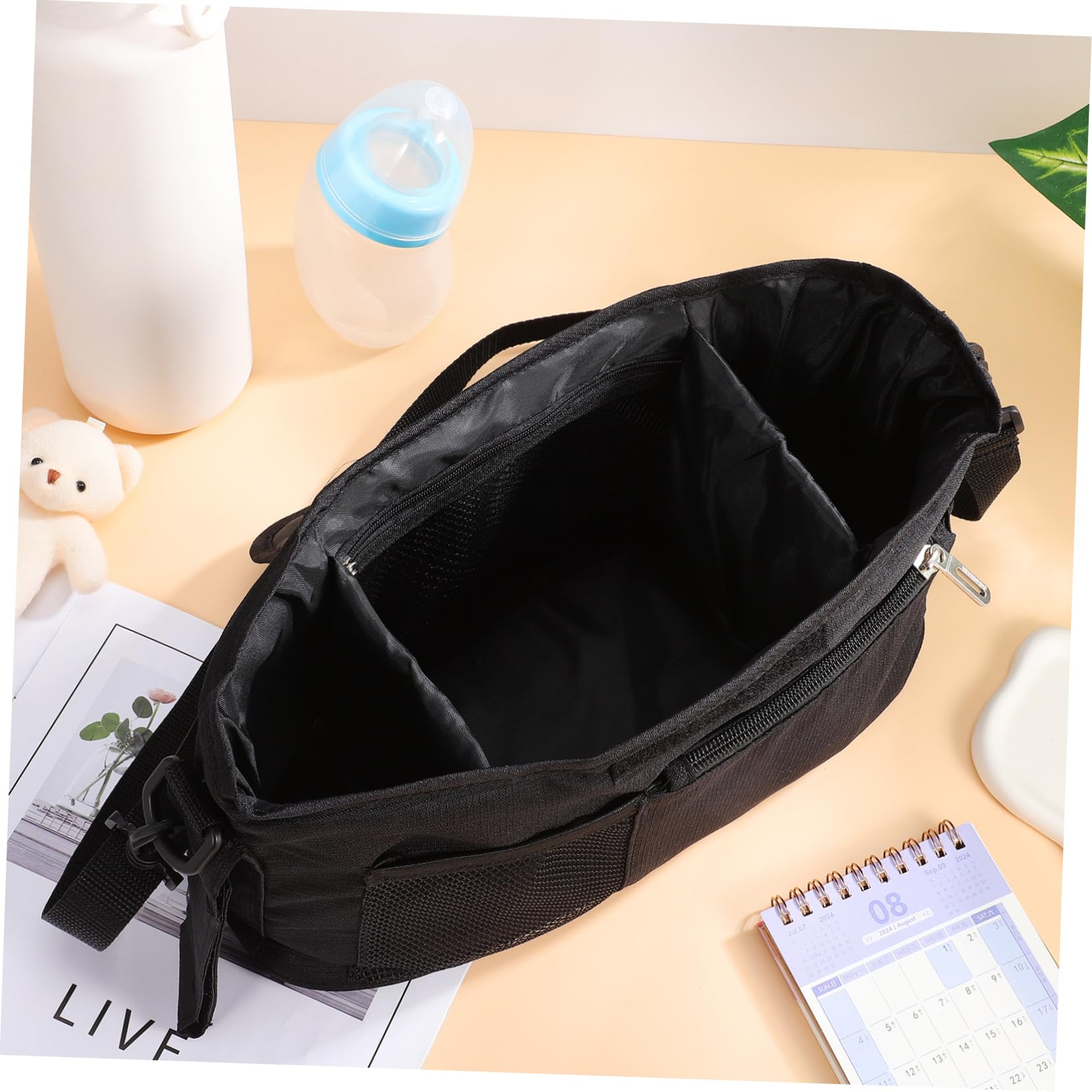 Portable Baby Stroller Organizer with Cup Holder - Travel Storage Attachment & Tote Bag for Diapers, Toys, Snacks - Perfect for Walks, Shopping & Family Outings