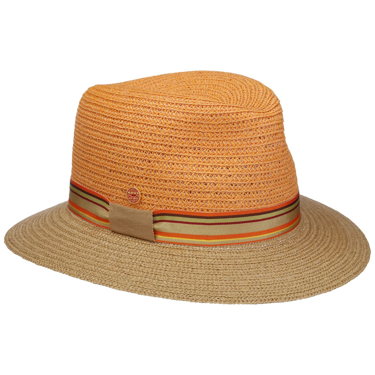 Stylish Mayser Nane Twotone Straw Hat for Women - Perfect for Travel, Beach, and Summer Outfits