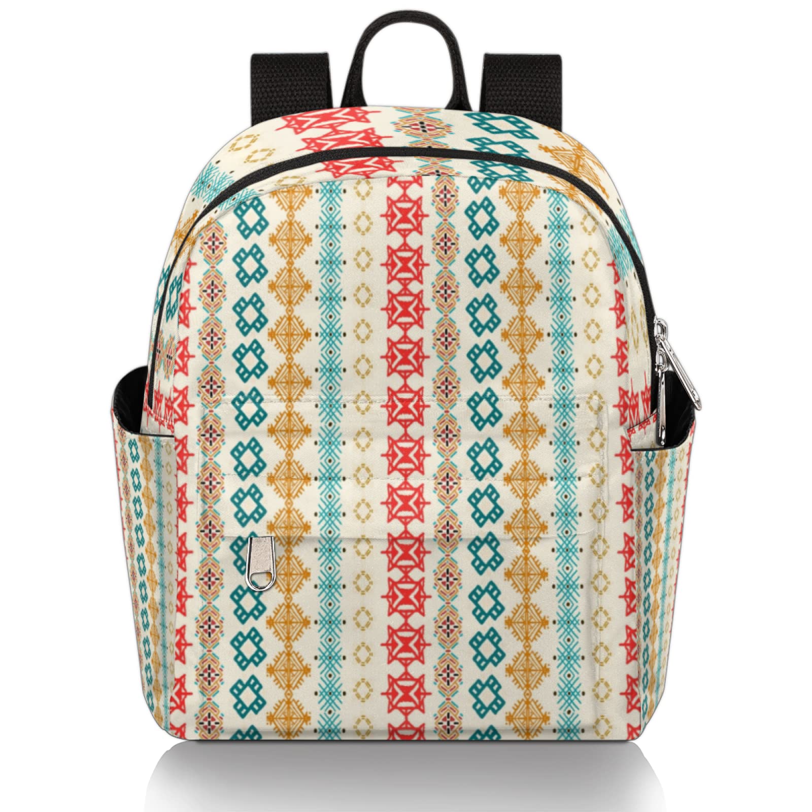 **Stylish Mini Backpack for Women - Lightweight Rainbow Geometric Boho Shoulder Bag, Cute Small Travel Backpack, Casual Daypack for Girls & Teens - Perfect for School, Work, Travel & Outdoor Adventures**