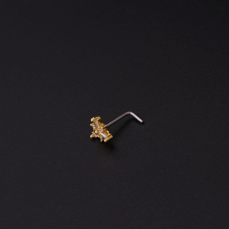 20G Surgical Steel Crescent Moon L Bend Nose Ring - Hypoallergenic Body Jewelry for Sensitive Skin | Perfect for Everyday Wear, Parties, and Unique Style Statements