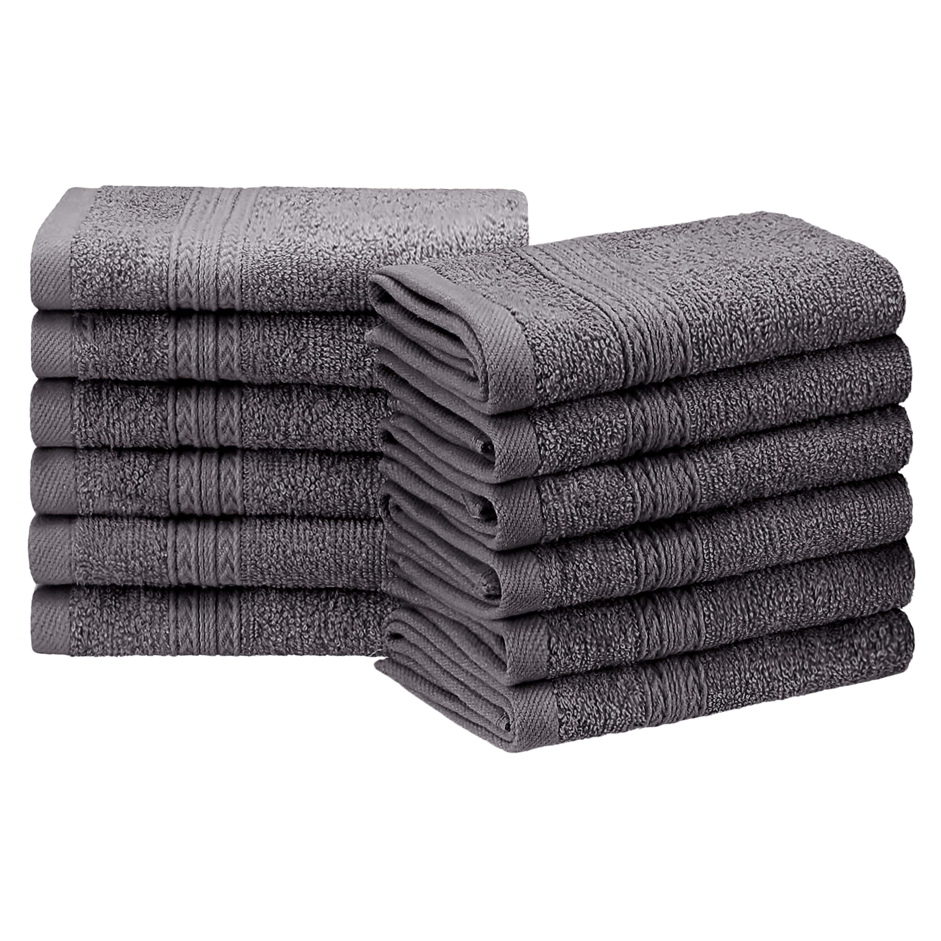 Organic Cotton 12-Piece Solid Face Towel Set | Eco-Friendly, Soft & Absorbent | Perfect for Spa, Gym, Travel & Home Use