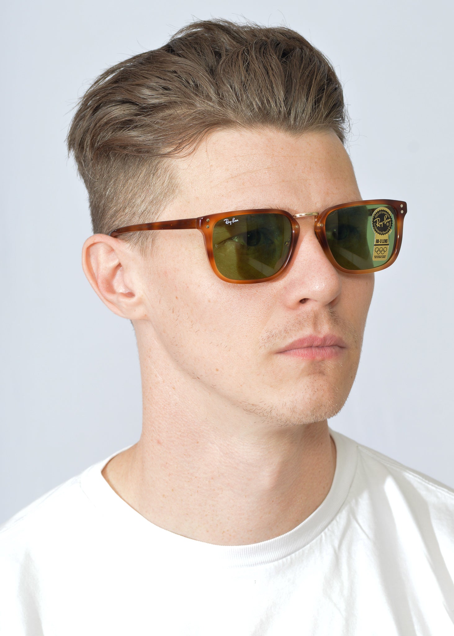 RayBan Premier E W0868 Sunglasses - Polarized Aviator Style for Men & Women | UV Protection, Classic Design for Driving, Travel & Outdoor Activities