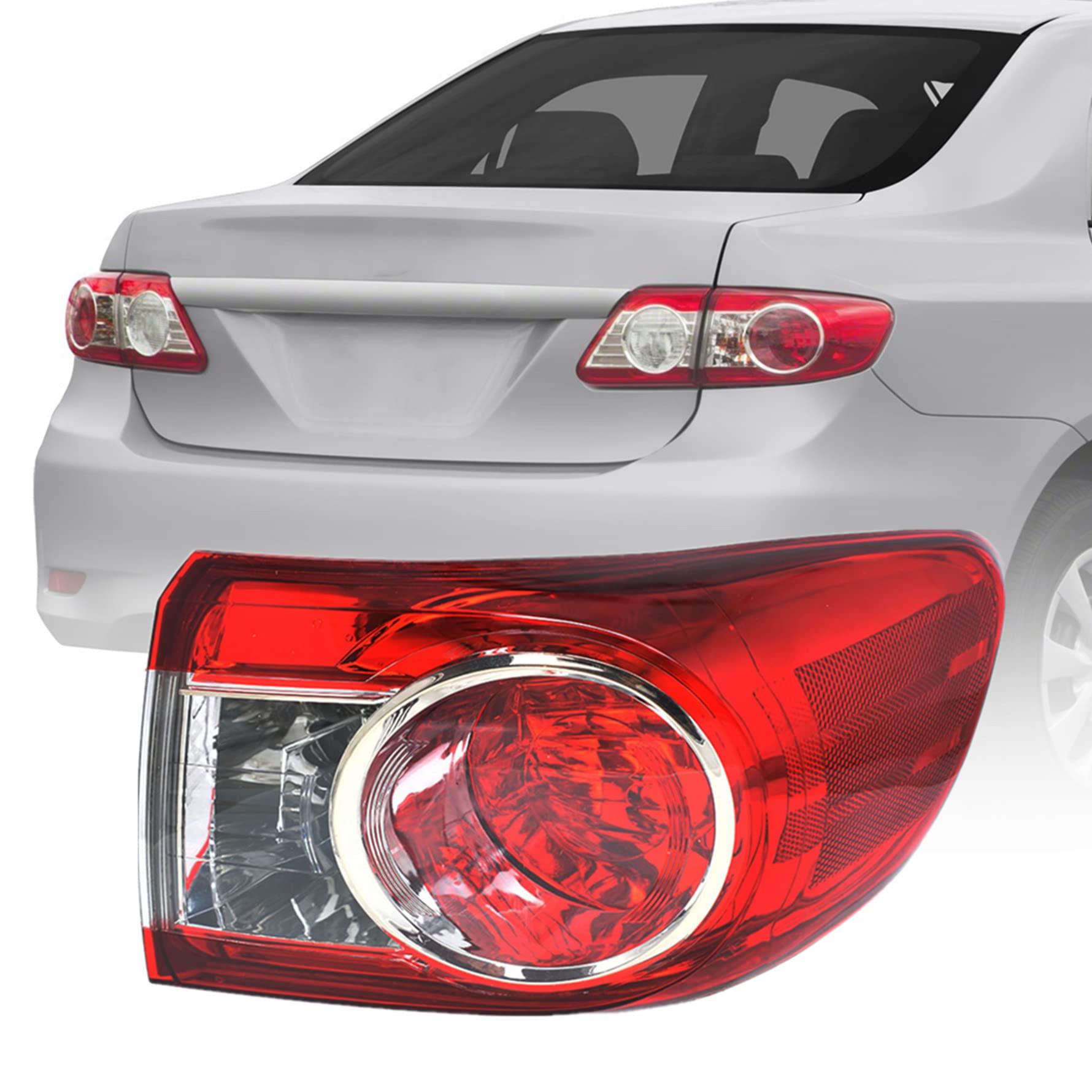 2011-2013 Toyota Corolla Rear Right Side Brake Tail Light Replacement - Compatible with Part Numbers 8155002580 & TO2805111 | Perfect for Night Driving & Enhanced Vehicle Safety