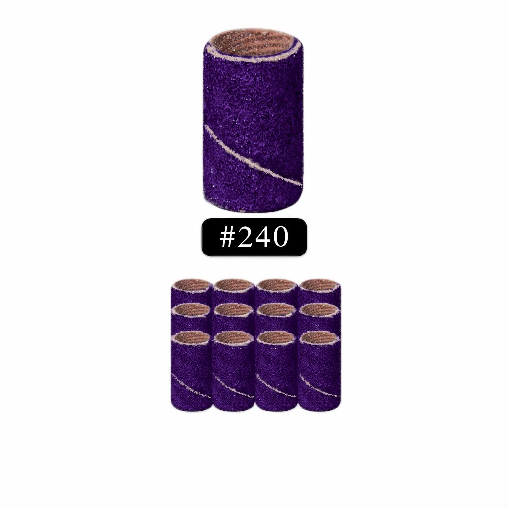 180 Grit Sanding Bands for Woodworking, Metal Polishing & DIY Projects - Fine Abrasive Sanding Sleeves for Drill Bits & Rotary Tools