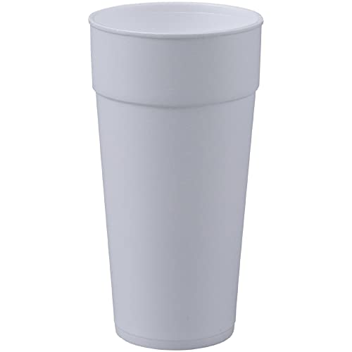 Genuine Joe GJO25251 24 oz Hot and Cold Foam Cups - Insulated Disposable Coffee Cups for Hot Beverages, Iced Drinks, Smoothies, and More - Perfect for Coffee Shops, Offices, and Home Use