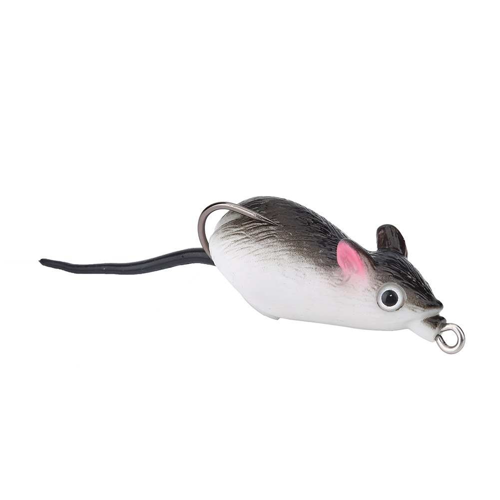 Premium Dual Hook Soft Fishing Lures - Realistic Artificial Bait with Lifelike Action for Bass, Trout & Walleye (Dark Grey) - Ideal for Freshwater & Saltwater Fishing
