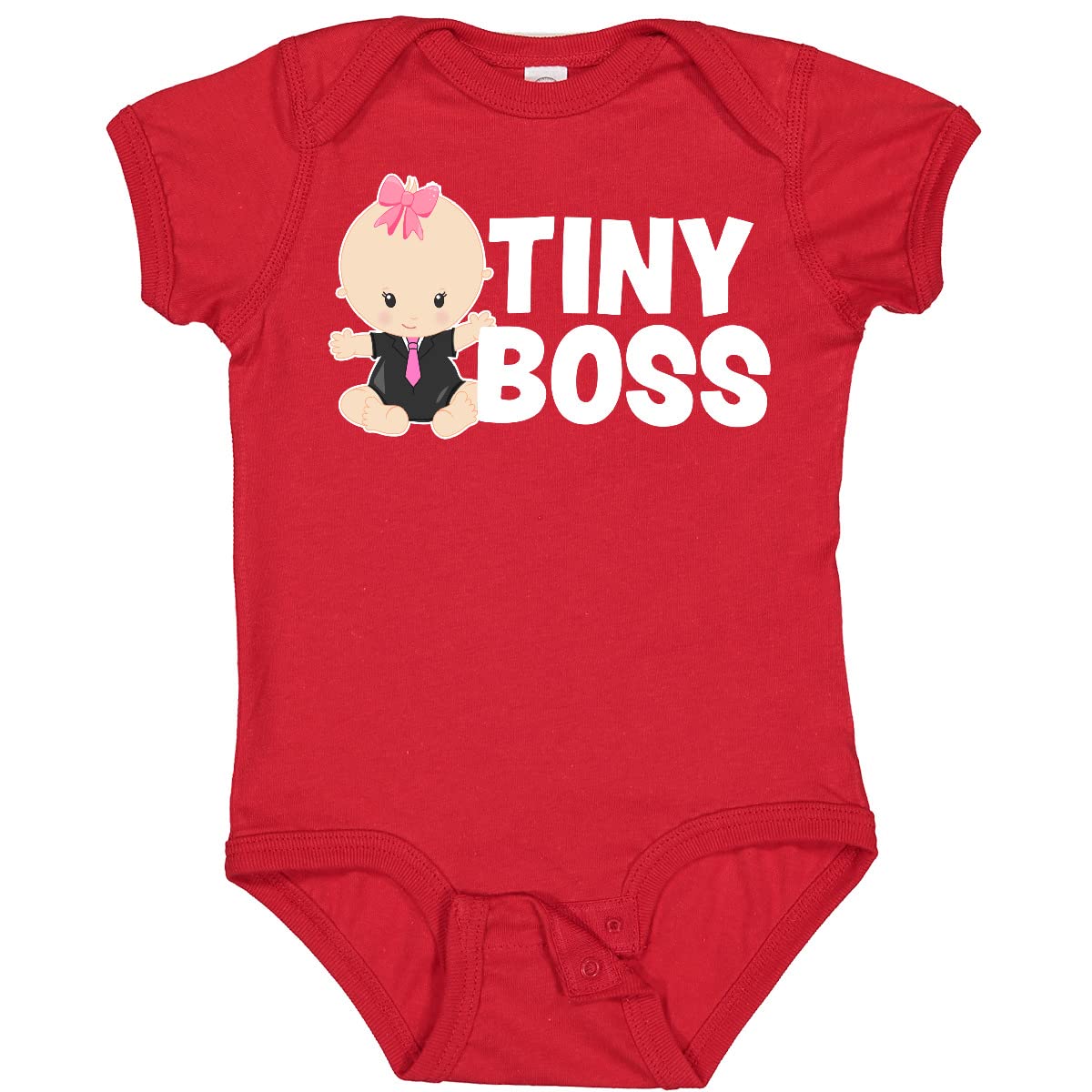 Tiny Boss with Baby in Suit Cute Baby Bodysuit - Funny Infant Onesie for Newborns & Toddlers - Perfect for Family Photos, Baby Showers & Playdates