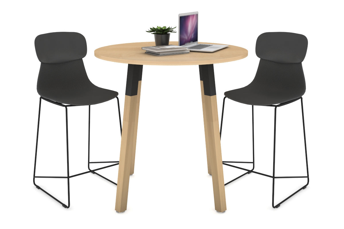 Solid Wood Round Dining Table with Quadro Counter Design - 31.5 Inch Diameter - Perfect for Kitchen, Dining Room, and Small Space Living