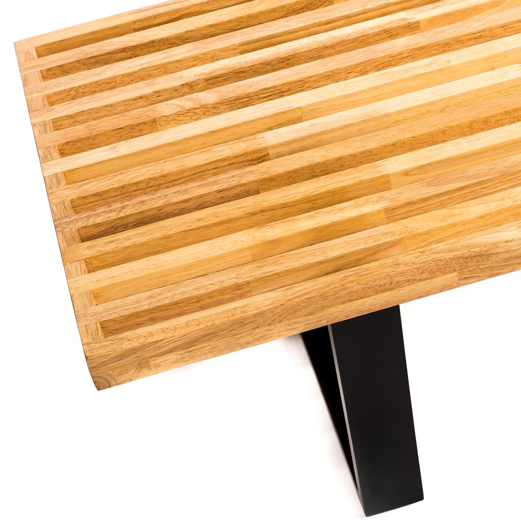 George Bench - Solid Wood Entryway Bench with Storage | Perfect for Hallway, Living Room & Bedroom Organization