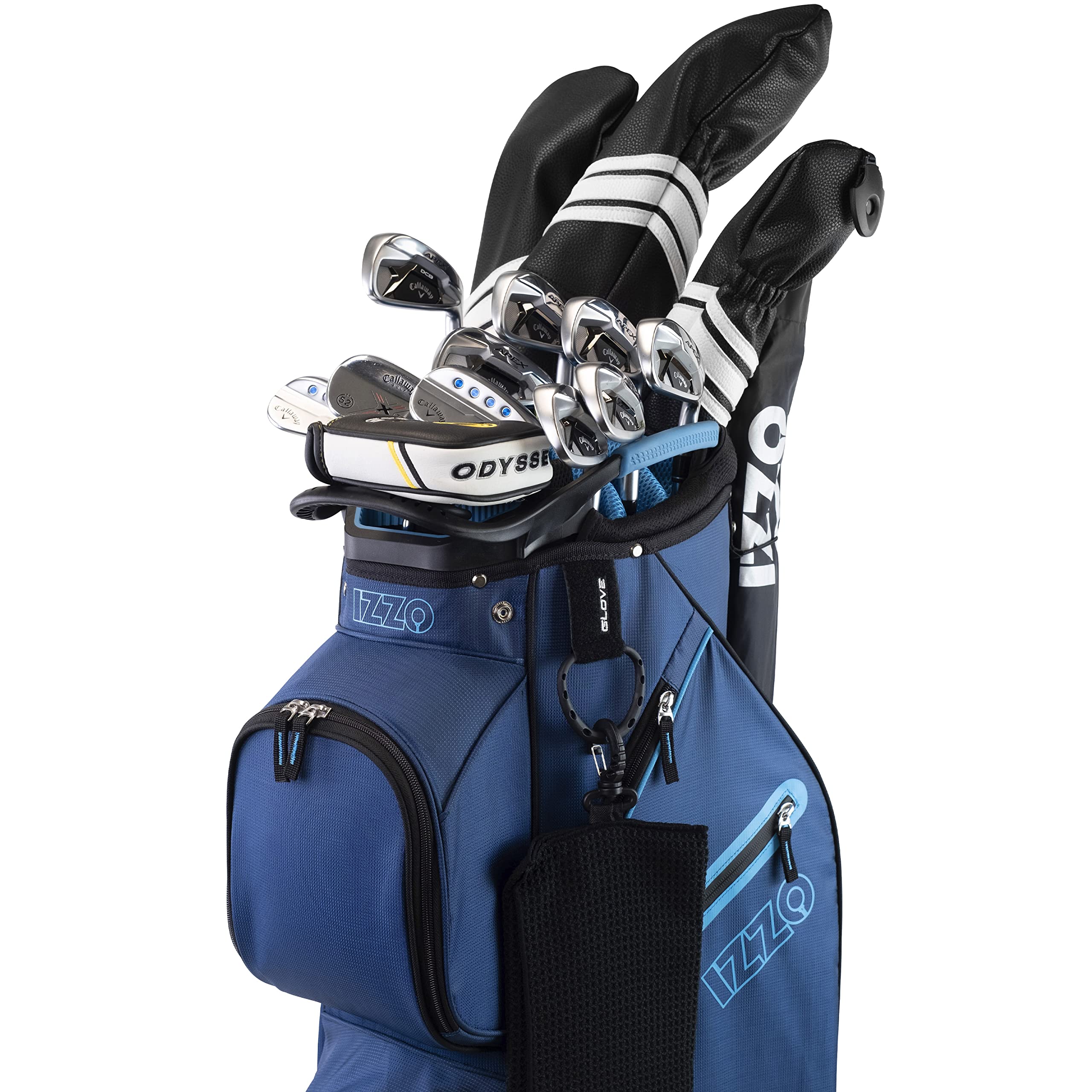 Izzo Golf Deluxe Cart Bag - Lightweight Waterproof Golf Stand Bag for Push Carts & Electric Golf Carts | Perfect for Golf Tournaments & Weekend Golfing