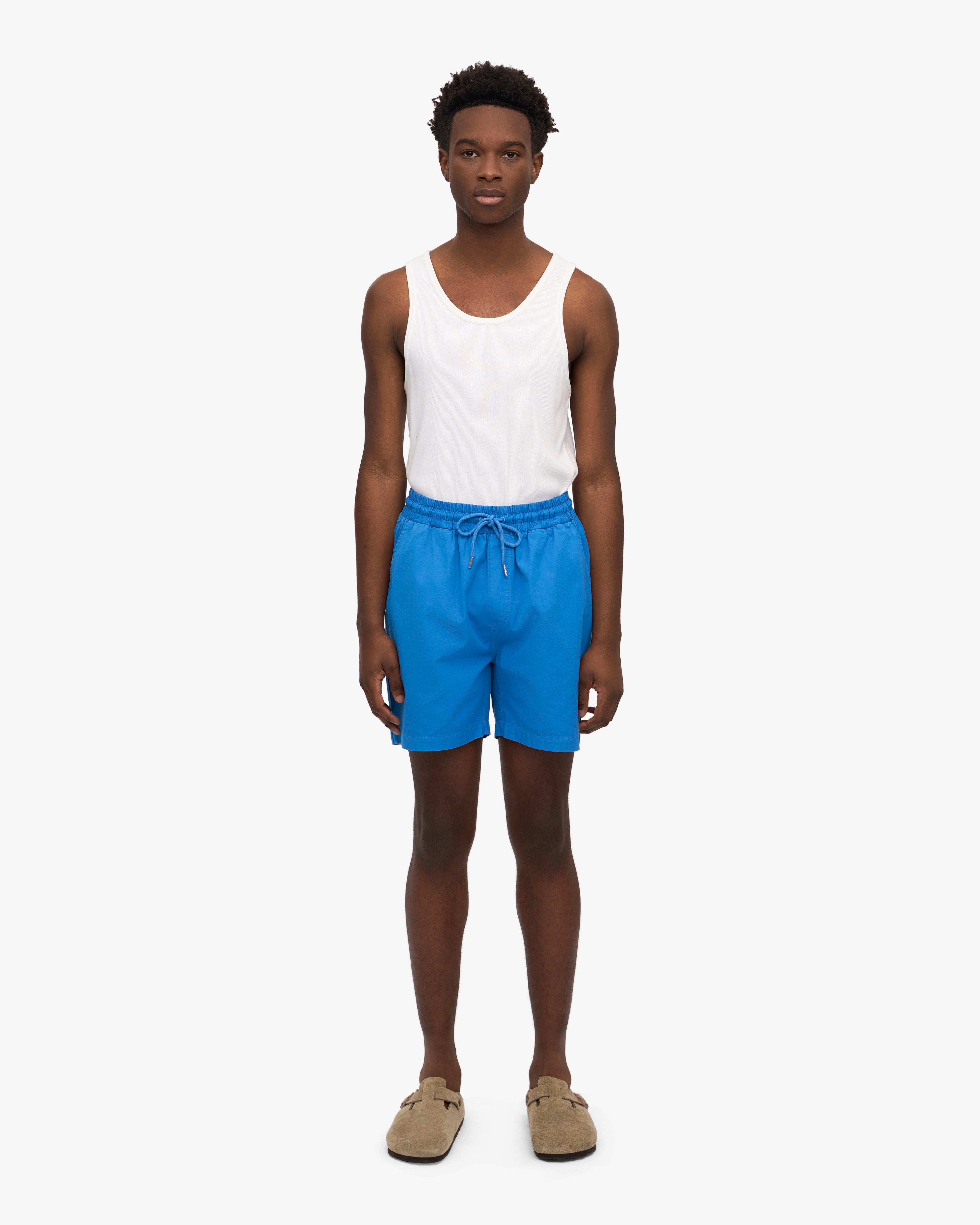 Organic Twill Shorts for Men & Women | Comfortable & Eco-Friendly Pacific Blue Casual Shorts | Perfect for Summer, Travel & Outdoor Activities
