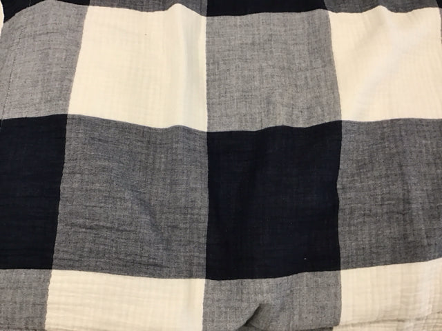 Queen Size Blue and White Plaid Comforter Set with 2 Shams - Soft Bedding for Cozy Bedroom Decor & Guest Room Essentials
