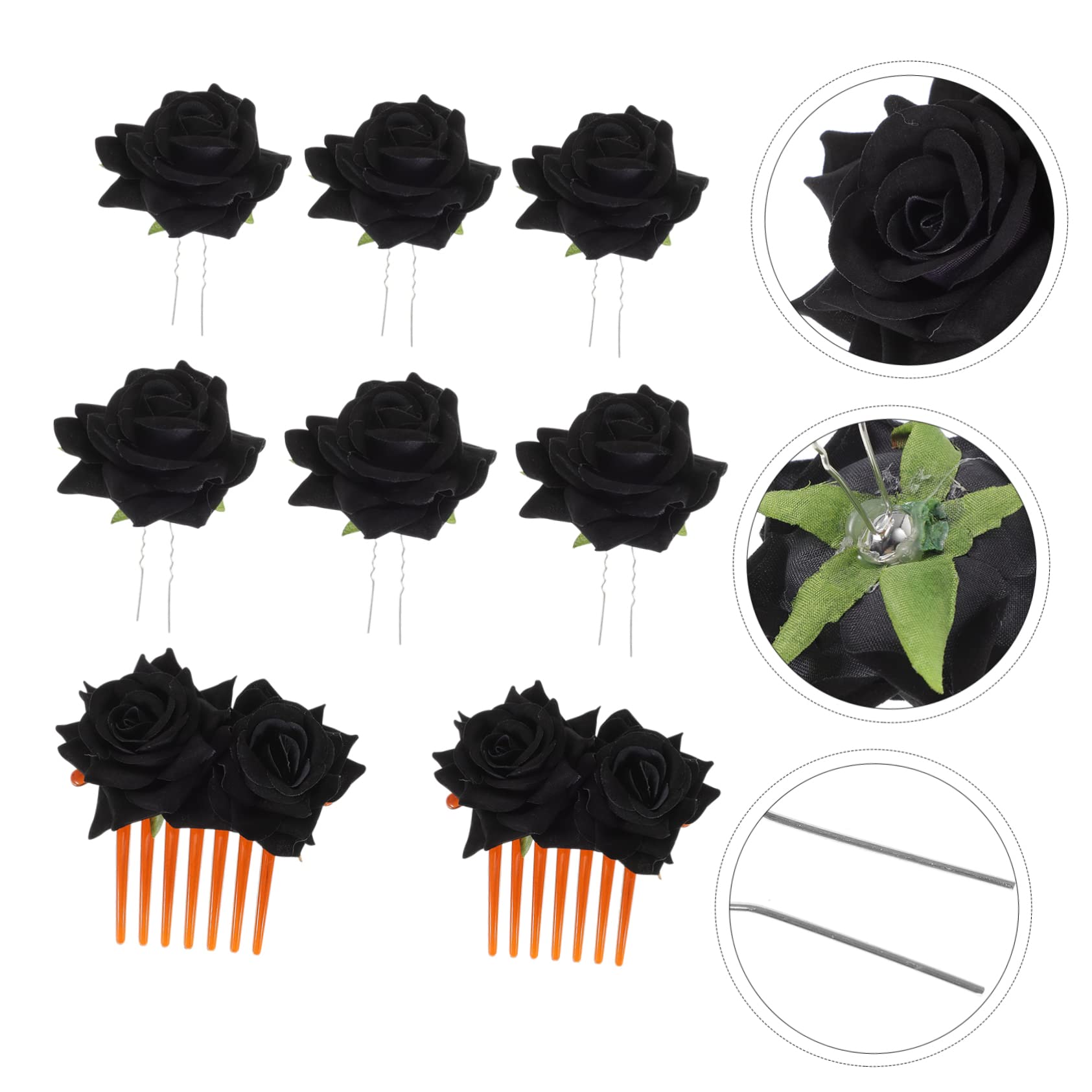 FOMIYES Bridal Hair Clip Set - Rose Flower Hairpin for Wedding & Bridal Accessories - Perfect for Brides & Special Occasions