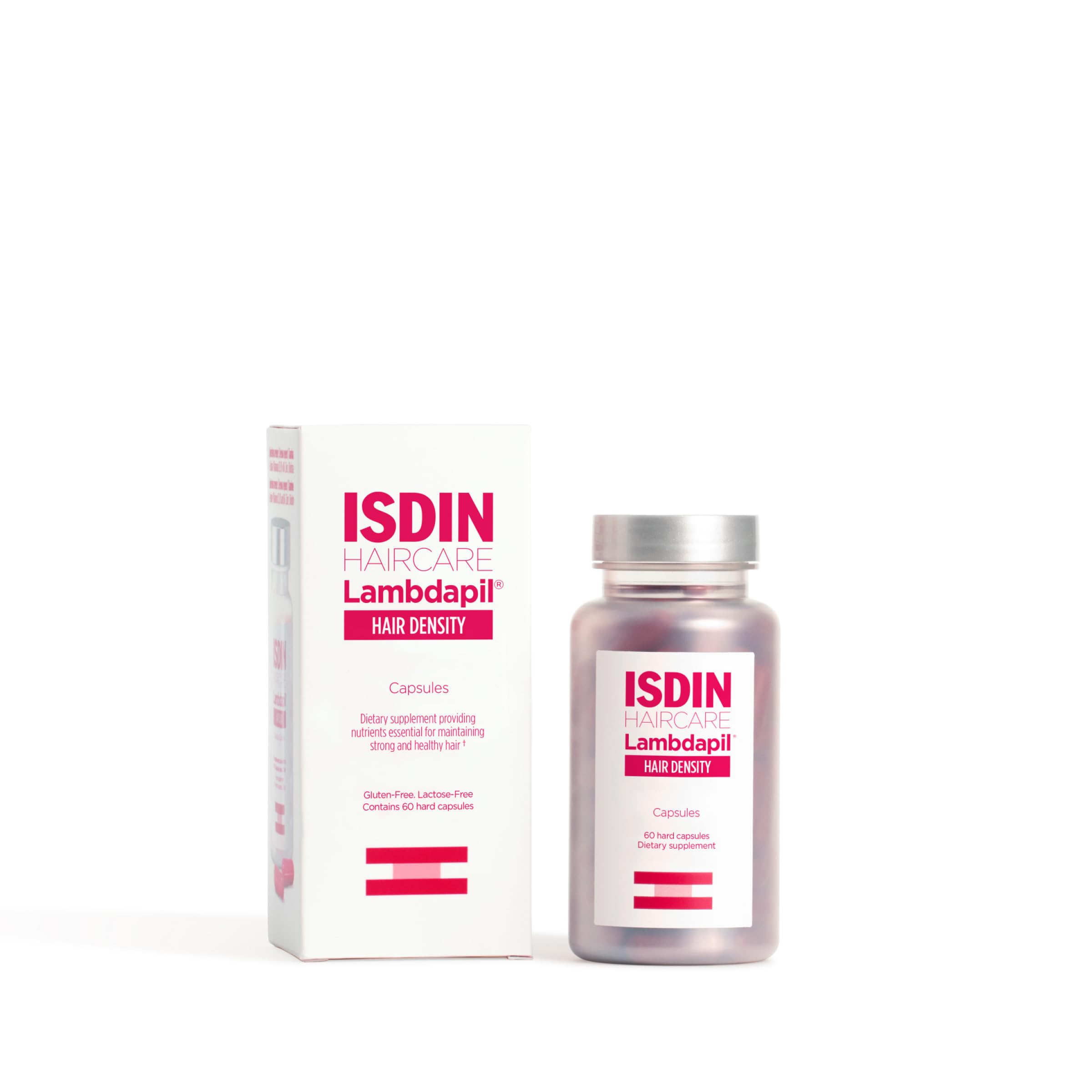 ISDIN Lambdapil Hair Density Capsules - Hair Growth Vitamins for Thinning Hair & Thicker Strands | Clinically Proven Formula for Women & Men | Daily Supplement for Fuller, Healthier Hair at Home & On-The-Go