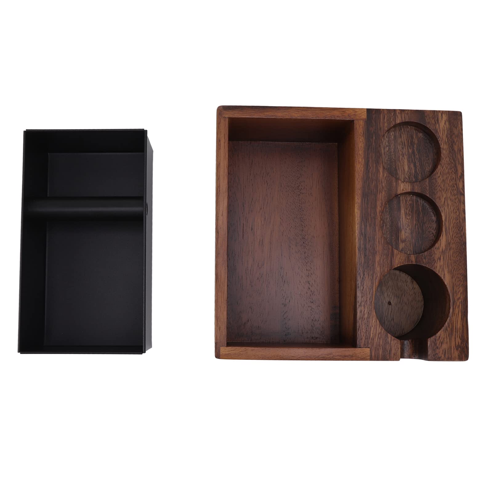 Premium Walnut & Birch Coffee Tamper Holder - Non-Slip Portafilter Stand for Espresso Machines | Barista Accessories for Home & Cafe Use | Perfect for Kitchen Countertop Organization & Coffee Station Setup