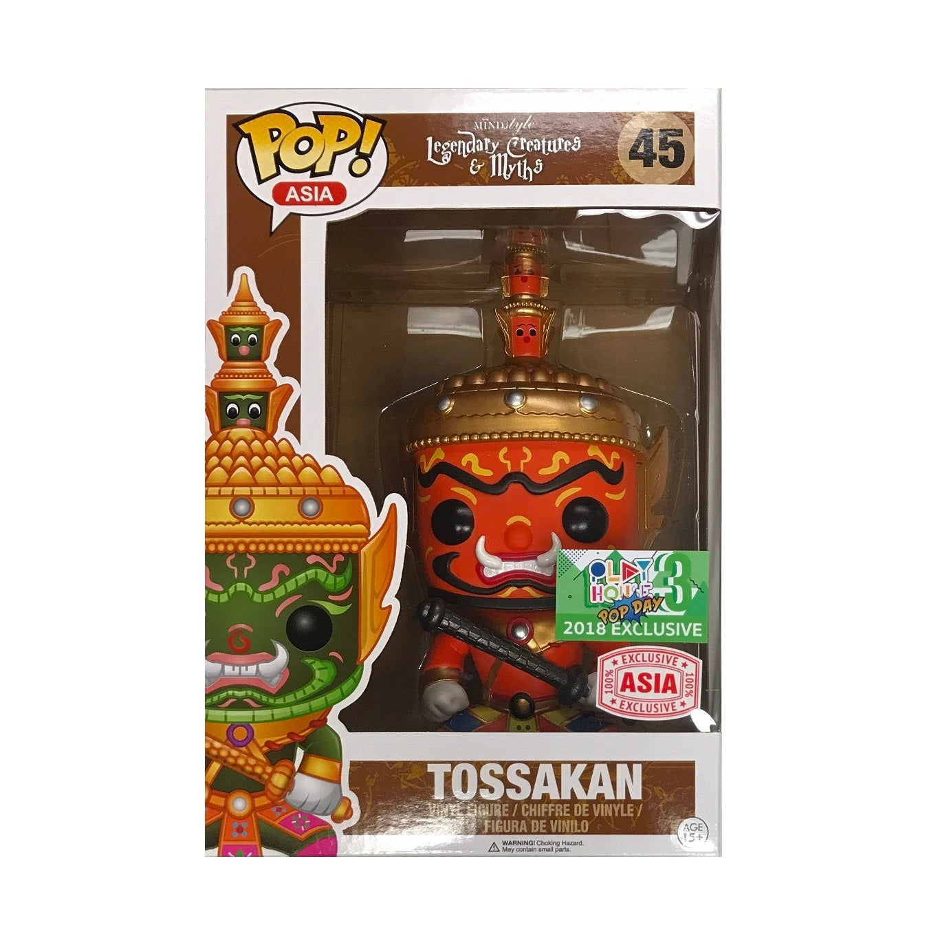 Funko Pop! Asia Legendary Creatures & Myths: Tossakan [Orange] #45 Limited Edition 500 - Thailand Toy Expo Exclusive Collectible for Anime Fans & Myth Lovers | Perfect for Display, Gifts & Pop Culture Collections
