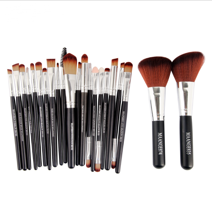 22 Piece Professional Makeup Brush Set - Soft Synthetic Bristles for Foundation, Blending, Eyeshadow - Perfect for Makeup Artists & Beginners (Home Use, Travel, Professional Kit)