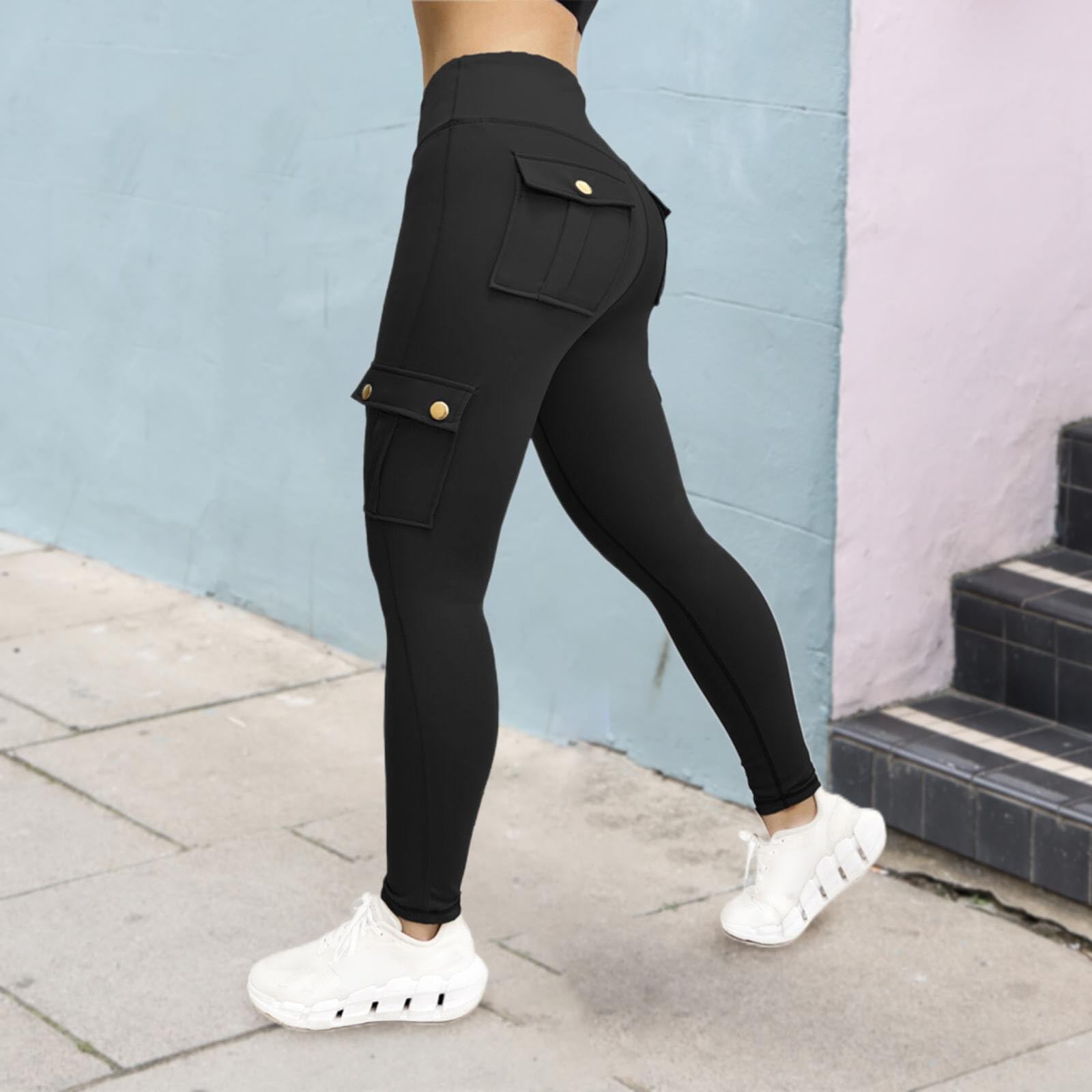 2024 Women's Butt Lifting High Waist Seamless Yoga Pants - Fashion Flare Cargo Gym Workout Leggings & Baggy Pants | Perfect for Yoga, Running, Gym & Casual Wear