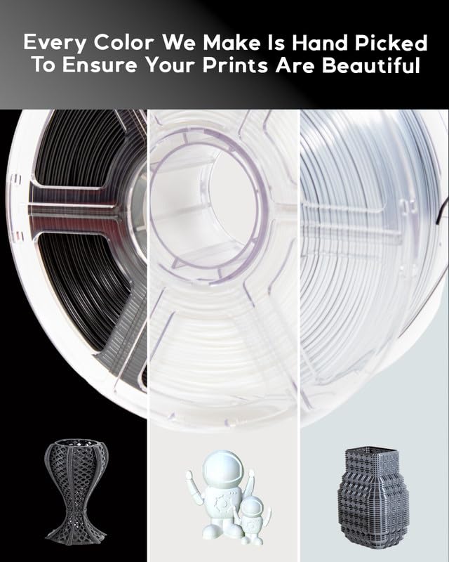Premium 1.75mm White PLA Filament 1kg Spool - High-Quality 3D Printing Material for Cosplay, Prototyping & DIY Projects - Perfect for Creality Ender 3, Prusa & More 3D Printers