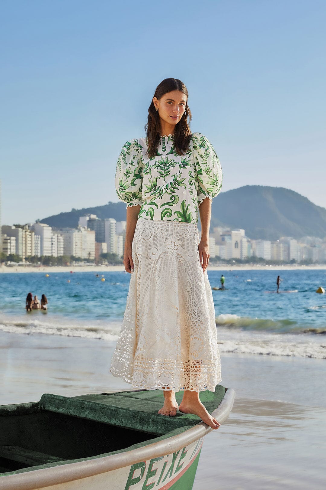Farm Rio Milani Blouse - Floral Print Women's Top | Boho Chic Summer Blouse for Beach & Vacation | Perfect for Casual Outings, Date Nights & Tropical Getaways
