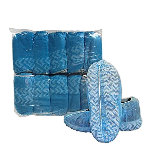 CleanPro® Disposable Polypropylene Shoe Covers with Anti-Skid Treads - 1000 Count, X-Large, Blue - Perfect for Hospitals, Construction Sites & Home Protection