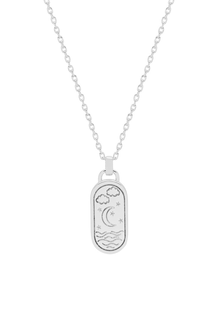 Summer Night Sea Charm Pendant Necklace - Ocean Inspired Jewelry for Women - Perfect for Beach Vacations, Date Nights & Gift Giving