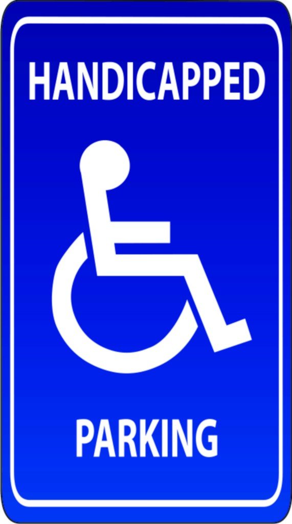 Removable DIY Wall Decals for Home & Bedroom - Handicapped Parking Road Design - 11x22 Inch Vinyl Stickers for Walls, Doors, Kids Room Decor