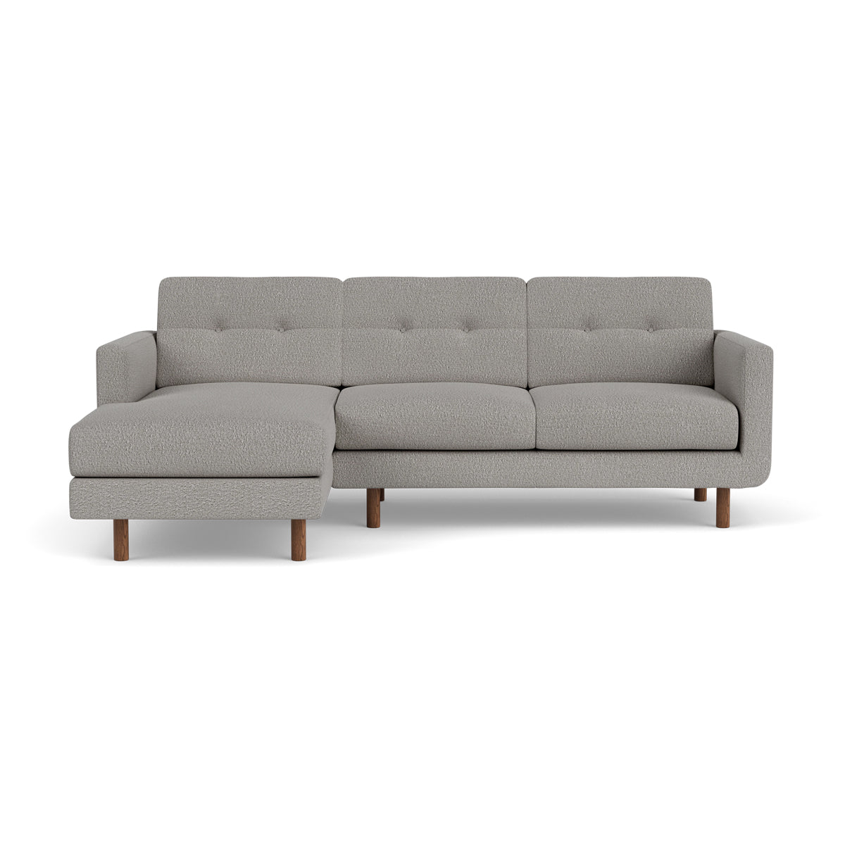 Conrad Boucle Left Chaise Sofa - Modern Upholstered Sectional Couch for Living Room, Lounge & Home Decor
