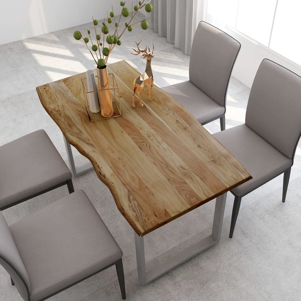 Rustic Industrial Solid Wood Dining Table - 55.1