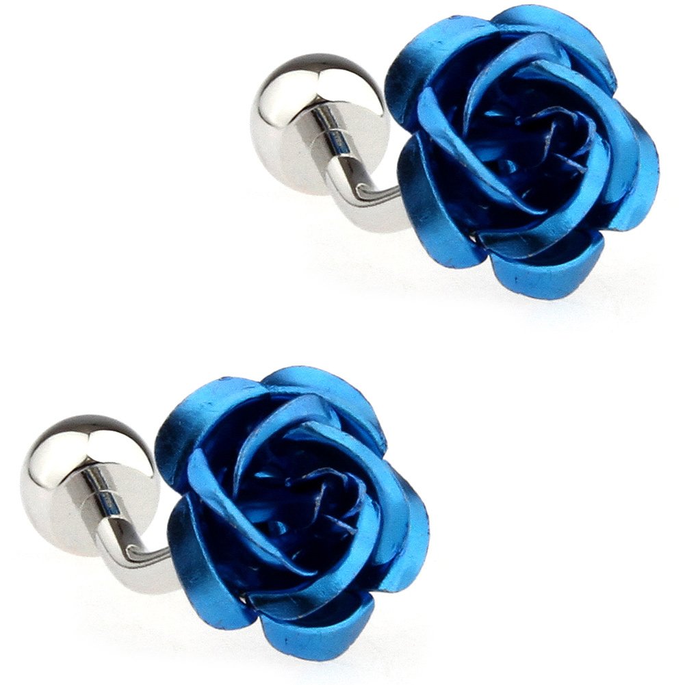 Elegant Rose Gold Wedding Cufflinks for Men - Luxury Cuff Links Set with Velvet Bag & Gift Box - Perfect Groomsmen Gifts & Formal Accessories for Weddings, Proms and Black Tie Events