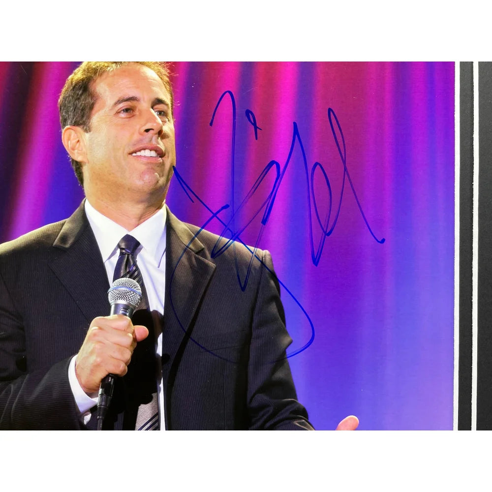 Jerry Seinfeld Signed Kramer 8x10 Photo with Car License Plate Framed Collage - JSA COA Authenticated Autograph - Perfect for TV Show Memorabilia Collectors and Seinfeld Fans Home Decor
