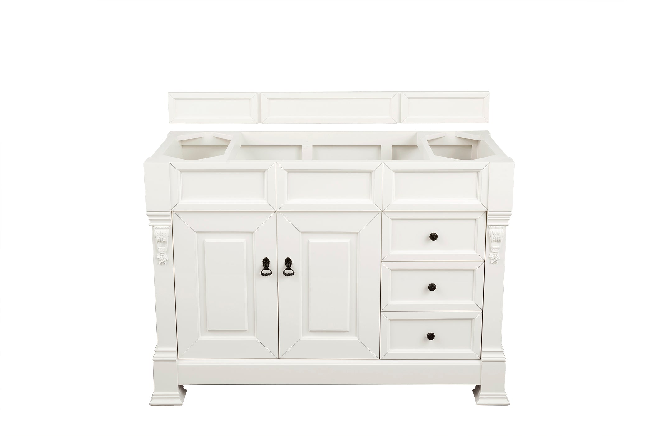 Brookfield 48-Inch Single Bathroom Vanity in Bright White - Perfect for Modern Master Bathrooms & Guest Powder Rooms