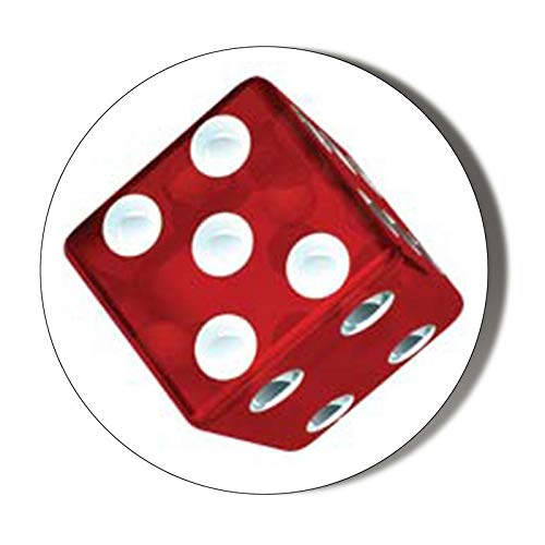 58mm Red Dice Handbag & Pocket Makeup Mirror - Fun Novelty Cosmetic Compact for Travel, Parties & Gifts